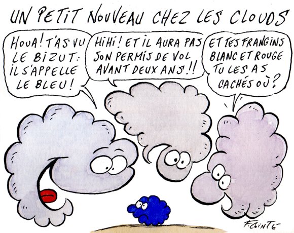 Dessin: Bleu : La France aura un nouveau cloud, indépendant du CLOUD Act américain